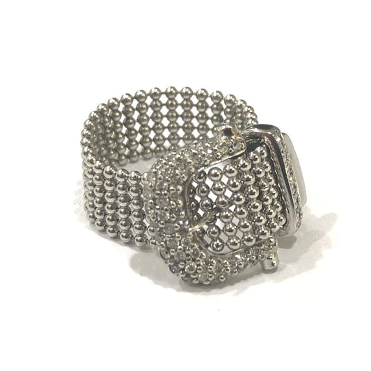 joyas K18 motivo de cinturón joyas de diamantes accesorios para anillos anillos damas plata