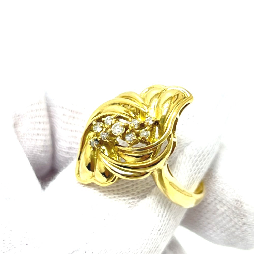 jewelry K18 D0.16ct フラワーモチーフ リング・指輪 K18YG レディース ゴールド