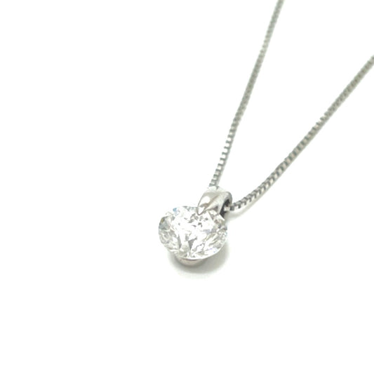 Jewelry Pt900 D1.08ct Diamond Necklace Pt900 Women's Silver
