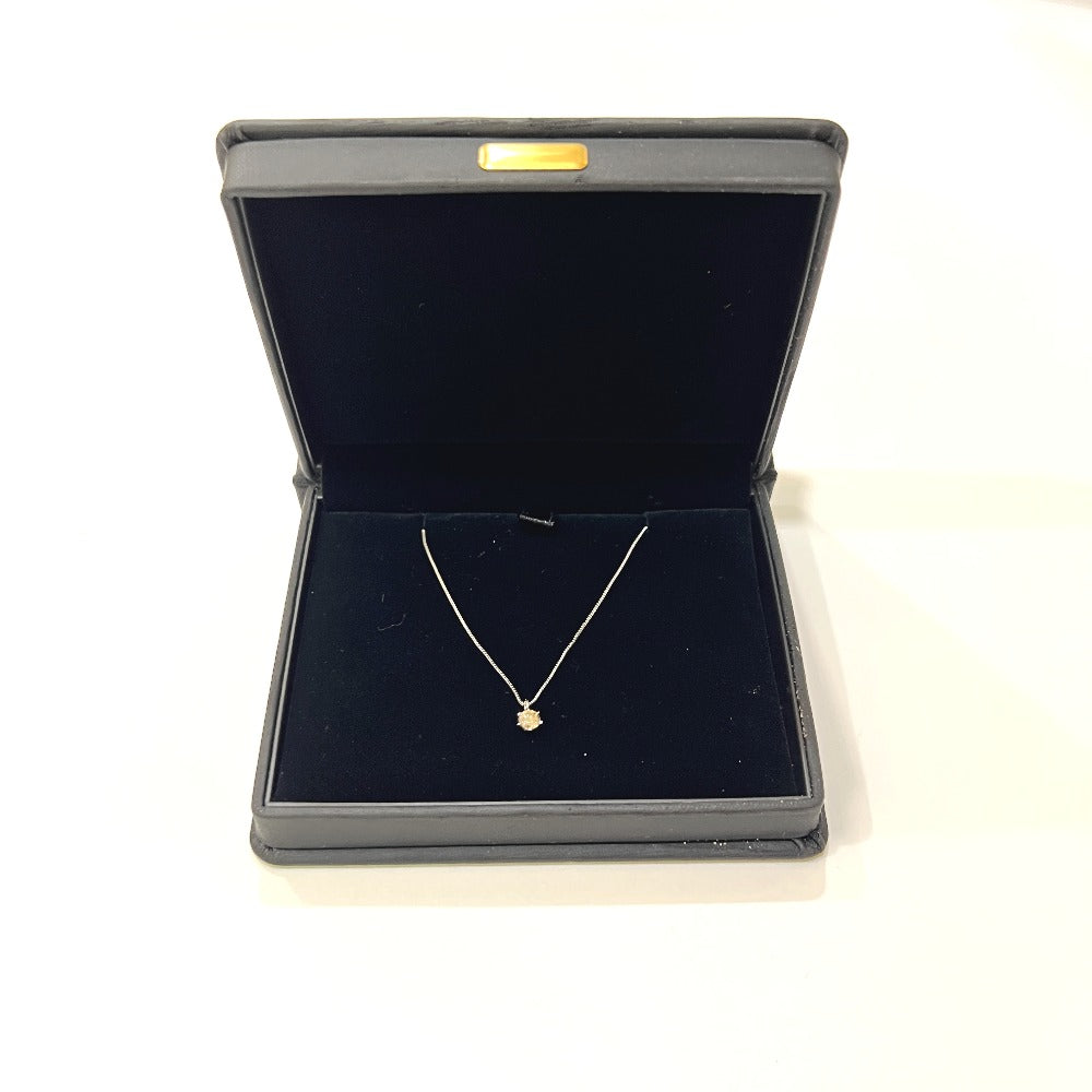 jewelry K18WG D0.20ct 1Pダイヤ K18 ダイヤ ネックレス K18WG レディース シルバー