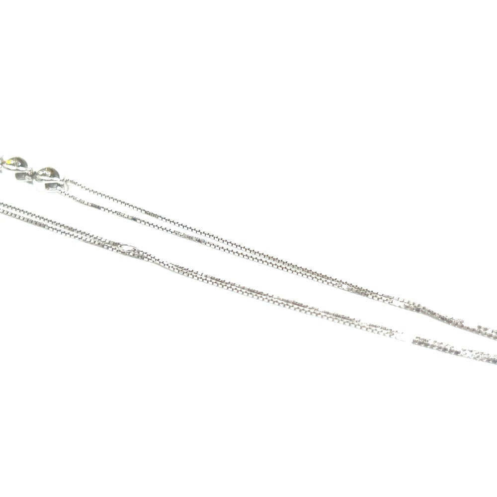Jewelry K10GW 3P Diamond Necklace K18WG Women's Silver