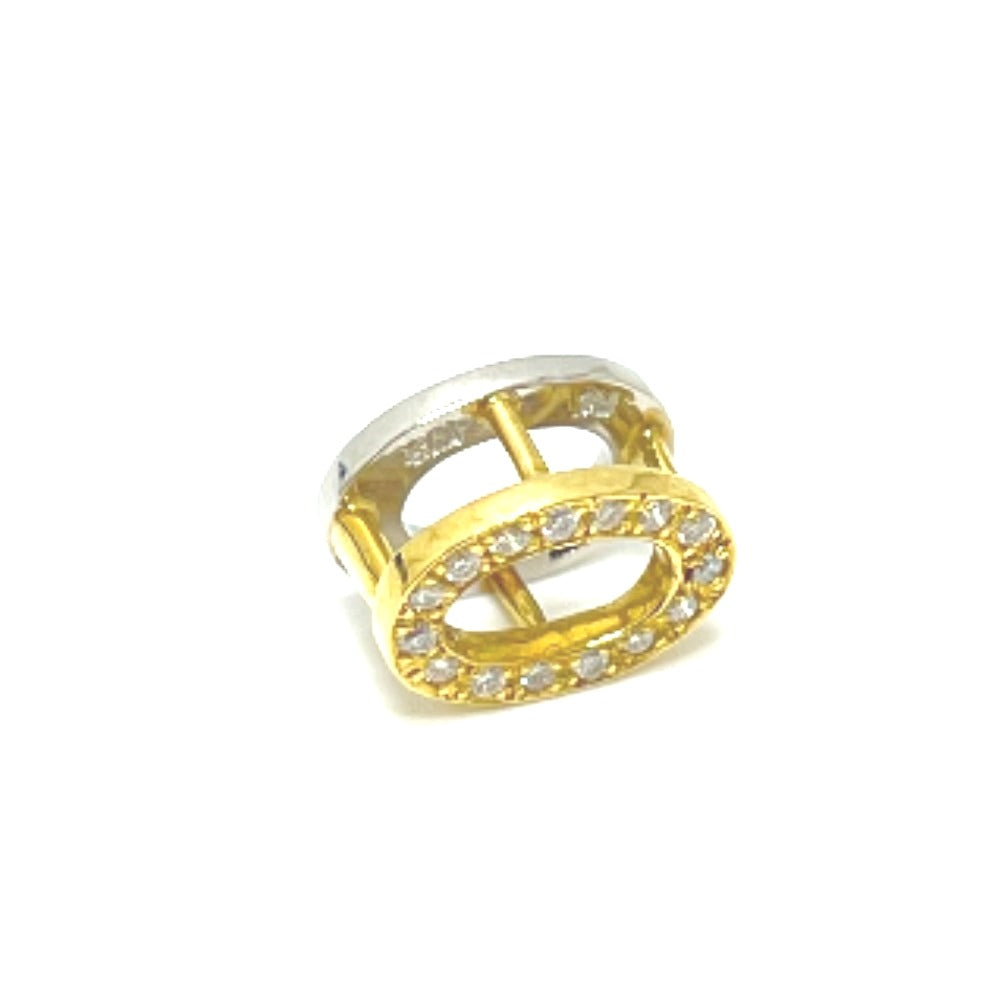 Jewelry K18×Pt850 Diamond Mini Pendant Top K18/Pt850 Women's Gold