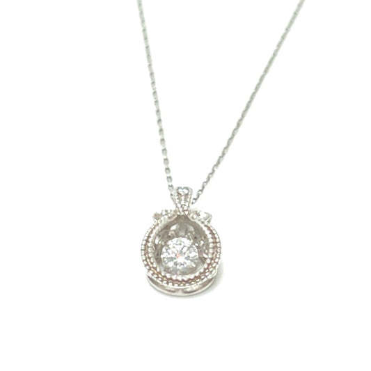 Jewelry K18WG K10WG Diamond D0.15ct Chain Necklace K18WG Women's Silver