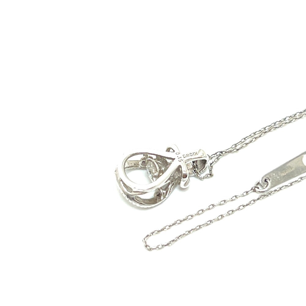 Jewelry K18WG K10WG Diamond D0.15ct Chain Necklace K18WG Women's Silver