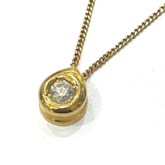 Jewelry K18 D0.32ct 1P Diamond Jewelry Accessory Necklace K18 Women's Gold