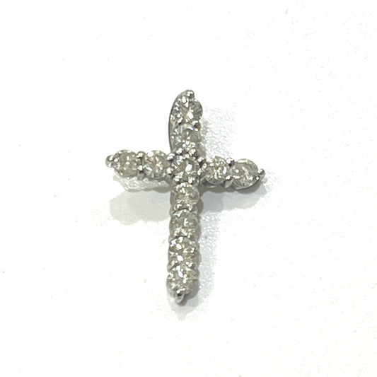 Jewelry Pt900 D0.50ct Mini Cross Diamond Necklace, Jewelry Accessory, Natural Diamond Pendant Top, Pt900, Women's, Silver