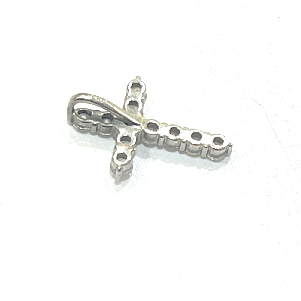 Jewelry Pt900 D0.50ct Mini Cross Diamond Necklace, Jewelry Accessory, Natural Diamond Pendant Top, Pt900, Women's, Silver