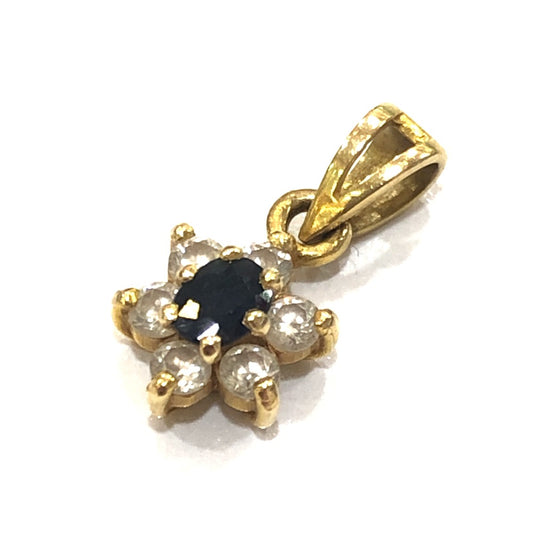 Jewelry K18 Sapphire Diamond Mini Pendant Top K18 Women's Gold