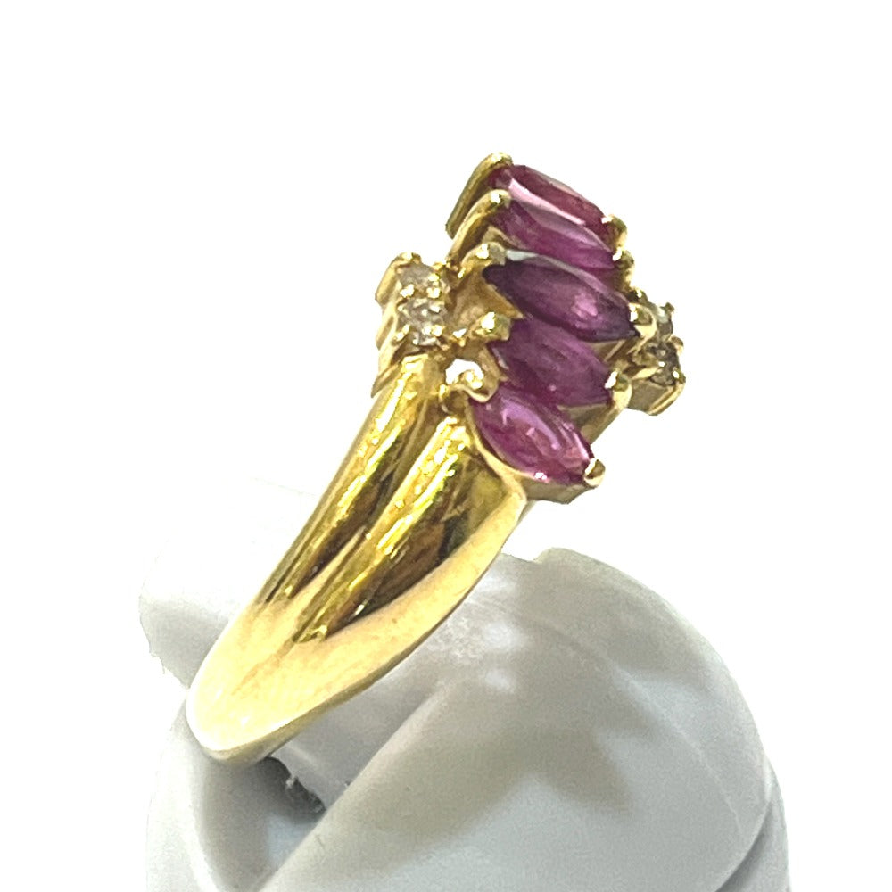 jewelry K18 R0.54 D0.06ct ルビー アクセサリー 色石 宝石 リング・指輪 K18 レディース ゴールド