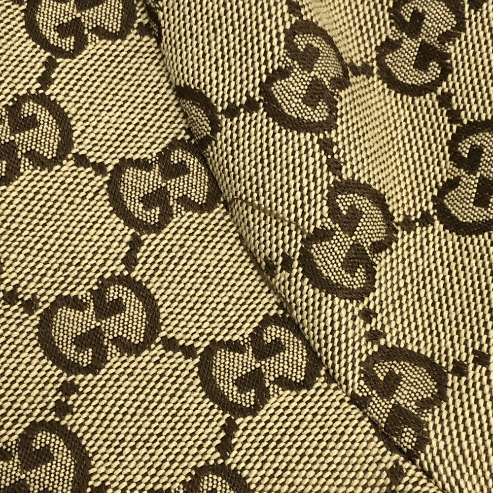 GUCCI 804478 チルドレンズ GGキャンバス アパレル 総柄 丸襟 プリーツ ワンピース コットン レディース ベージュ