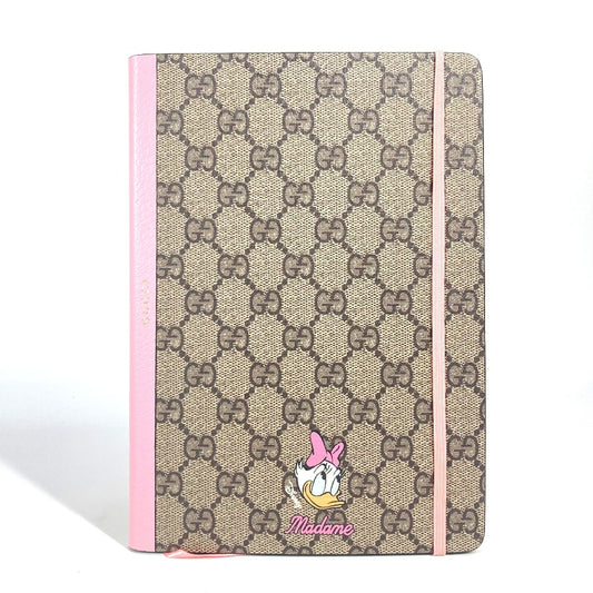 GUCCI ディズニー DISNEY コラボ デイジーダック ノート メモ帳 GGスプリーム ステーショナリー ノートブック GGスプリームキャンバス ユニセックス ピンク - brandshop-reference