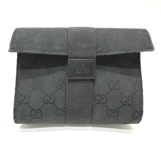 GUCCI 39.0911 GG Cosmetic Pouch, GG Canvas, Women's, Black