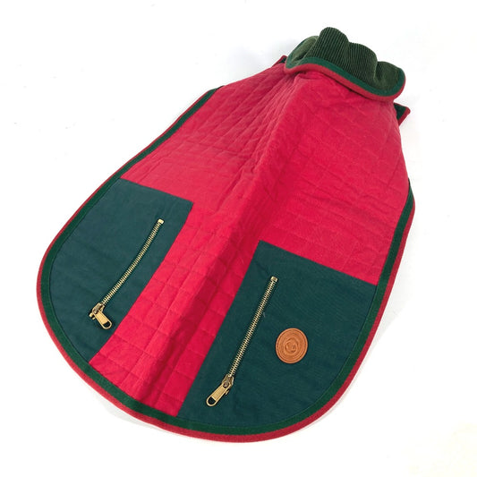 GUCCI Dog Pet Coat, GG, Unisex Cotton, Red
