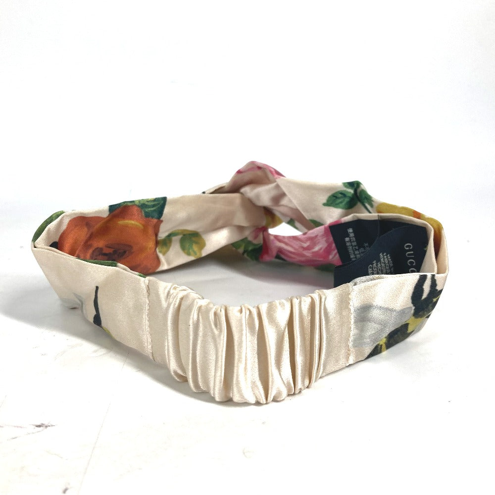 GUCCI 플로라 헤드밴드 헤어 액세서리 헤어밴드 실크 여성용 멀티컬러