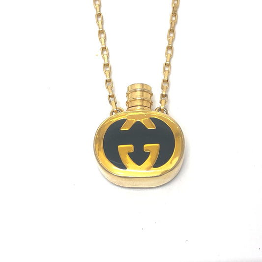 GUCCI GG Perfume Bottle Chain Necklace, GP, Women's, Gold