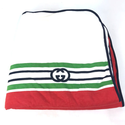 GUCCI 681367 インテリア ひざかけ 毛布 GG ブランケット ウール キッズ ホワイト - brandshop-reference
