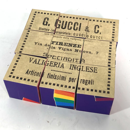 GUCCI Ginza Store Renewal Commemoration Michele Puzzle Cube GG Puzzle Logo Toy Interior Goods Wooden Unisex Multicolor