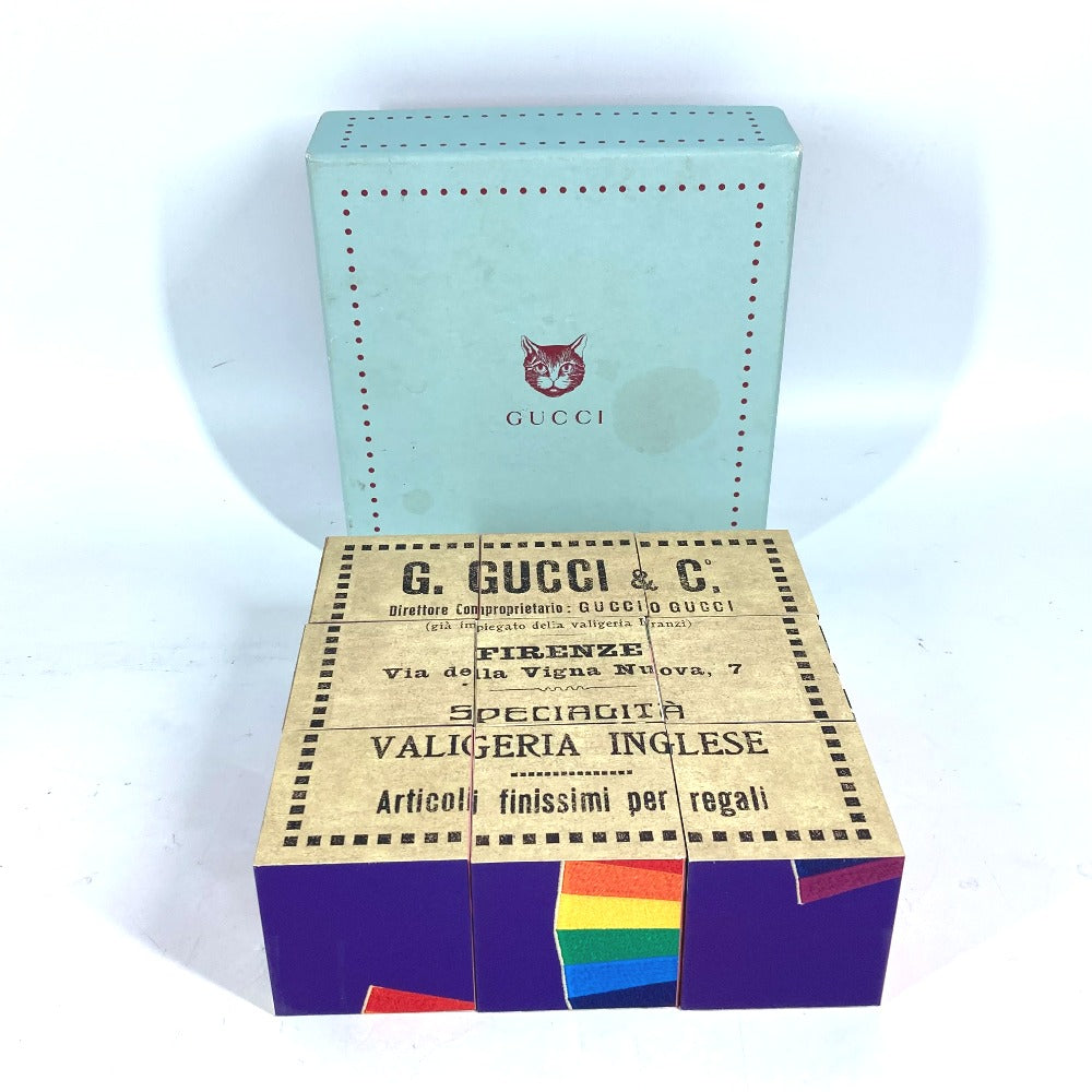 GUCCI Ginza Store Renewal Commemoration Michele Puzzle Cube GG Puzzle Logo Toy Interior Goods Wooden Unisex Multicolor
