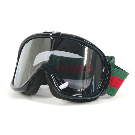 GUCCI めがね メガネ アイウェア 眼鏡 スキー スノーボード ゴーグル スポーツ シェリーライン サングラス プラスチック メンズ ブラック - brandshop-reference