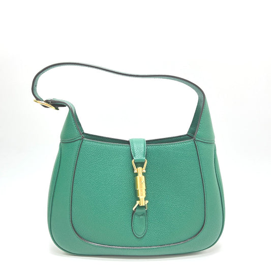 GUCCI 810232 Jackie 1961 Small 2-Way Shoulder Bag, Leather, Green, Women's