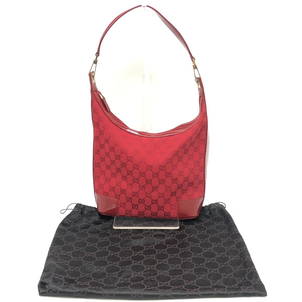 GUCCI 002058 GG Canvas Bag Shoulder Handbag One Shoulder Bag Shoulder Bag GG Canvas Women's Red