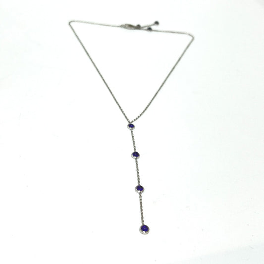 GUCCI K18WG Amethyst Accessory Necklace K18WG Women's Silver