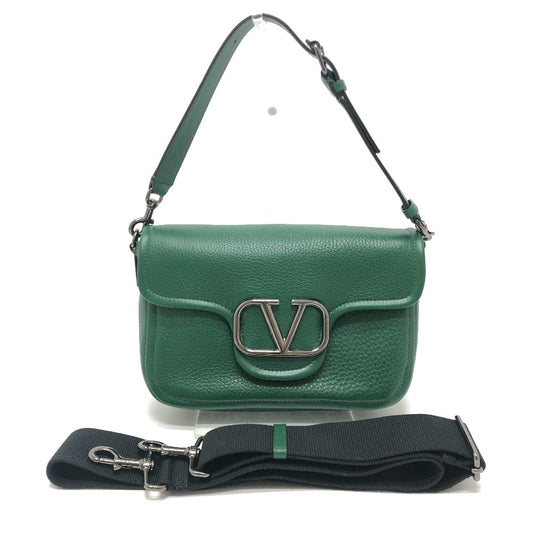 Valentino Garavani オールタイム ロゴ 2WAY カバン ショルダーバッグ レザー レディース グリーン