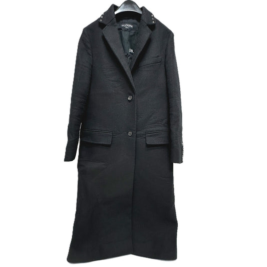 VALENTINO ロックスタッズ アパレル ロングコート コットン レディース ブラック - brandshop-reference