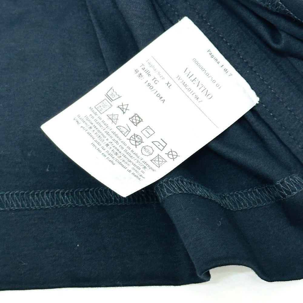 VALENTINO Logo Tailoring Label apparel Short sleeve T-shirt cotton Black Used