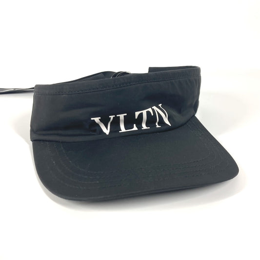 Valentino Garavani ロゴ 帽子 バイザー サンバイザー コットン ユニセックス ブラック - brandshop-reference