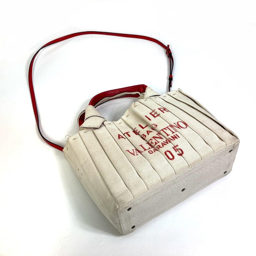 Valentino Garavani アトリエール ブリッセエディション カバン 2WAY ショルダーバッグ トートバッグ ハンドバッグ キャンバス レディース - brandshop-reference