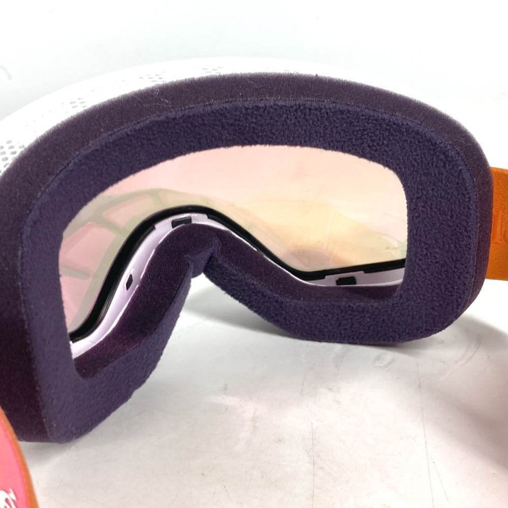 Chloe & Dragon collaboration Cassidy ski and snow goggles, unisex plastic sunglasses in white.