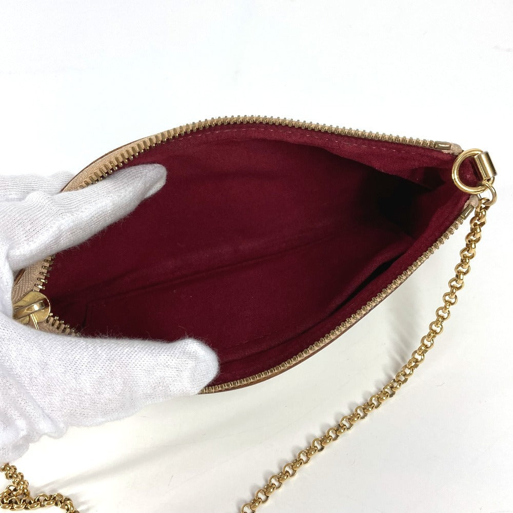 LOUIS VUITTON M60096 モノグラムマルチカラー ミラMM チェーン カバン アクセサリーポーチ ショルダーバッグ モノグラムマルチカラーキャンバス レディース ブロン ホワイト