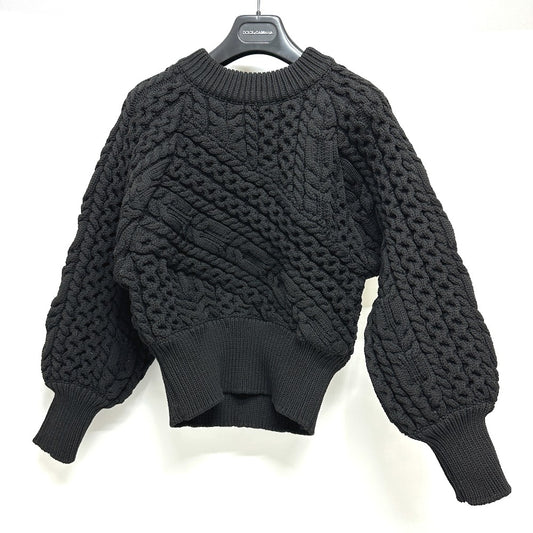 DOLCE&GABBANA 編み込み アパレル セーター ニット レディース ブラック - brandshop-reference