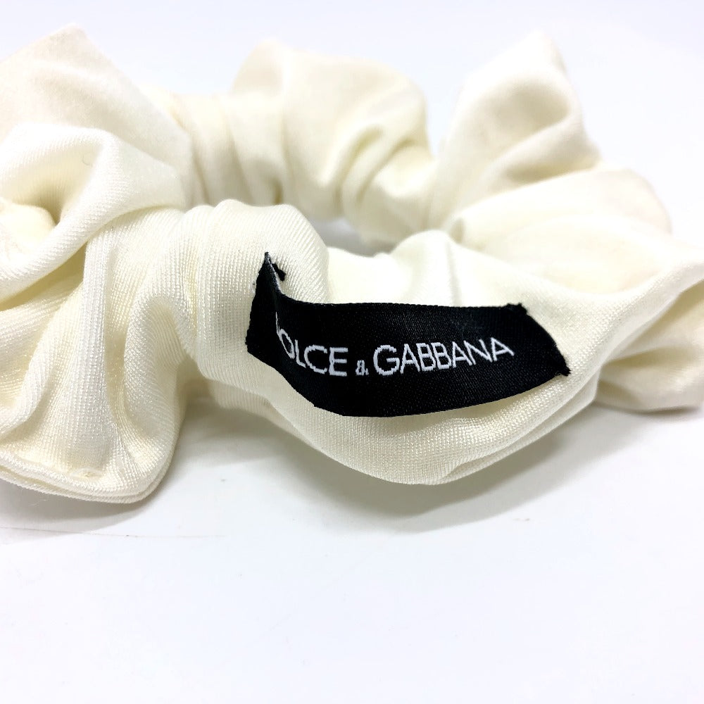 DOLCE&GABBANA Hair Tie Hair Accessory Scrunchie Nylon Women's White