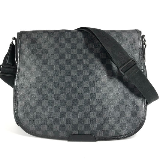LOUIS VUITTON N51213 Damier Graphite Renzo Crossbody Flap Messenger Bag Bag Shoulder Bag Damier Graphite Canvas Men's Black