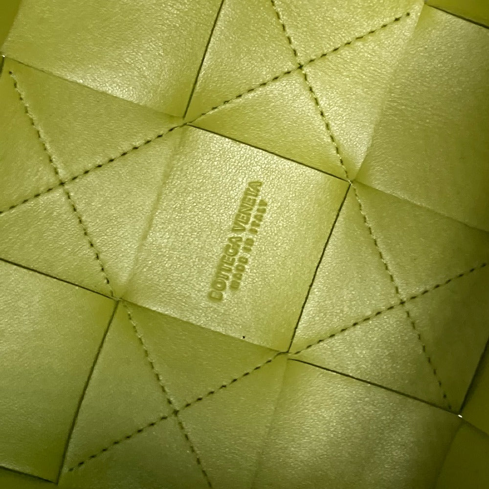 BOTTEGA VENETA 680218 Small Cassette Crossbody Bucket Bag, Crossbody Bucket Pochette Shoulder Bag in Calfskin Leather, Kiwi and Light Green