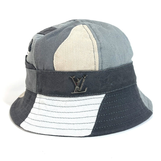 LOUIS VUITTON M7186L Bucket Hat, LV Portrait Hat, Bucket Hat, Bob Hat, Cotton, Men's, Gray