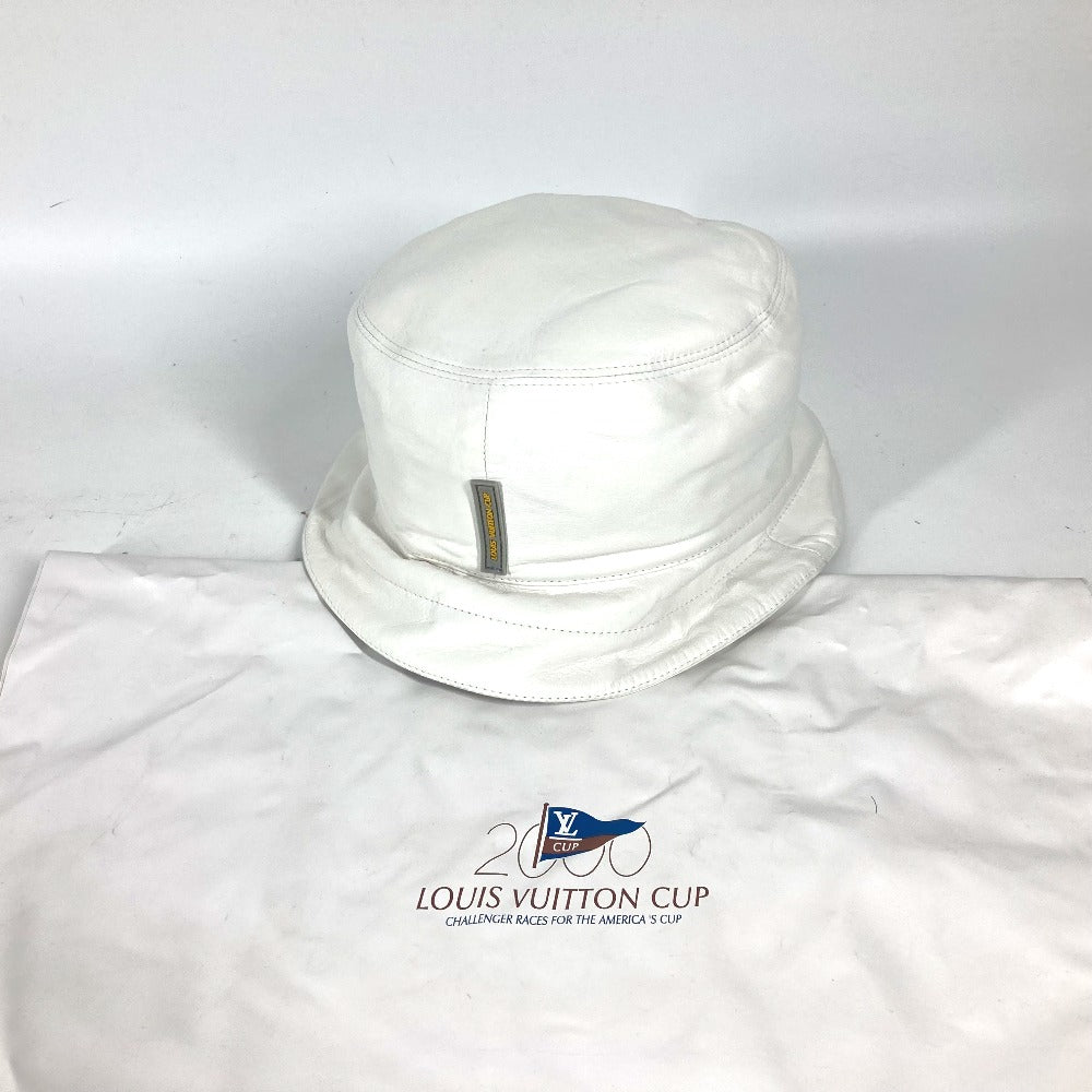 LOUIS VUITTON LVCUP Louis Vuitton Cup Logo Bucket Hat, Bob Hat, Leather, Men's, White