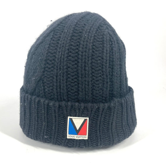 LOUIS VUITTON M75377 LVロゴ ビーニー 帽子 ニット帽 ニットキャップ ニット帽 ウール ユニセックス ブラック - brandshop-reference