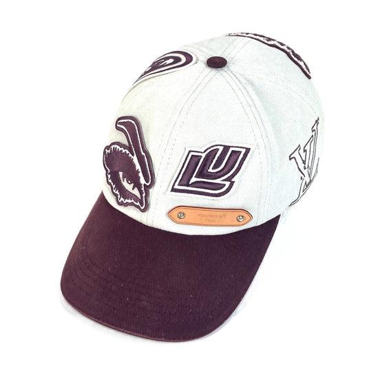 LOUIS VUITTON M7176L Baseball Cap, Cotton, Unisex, White, League Hat