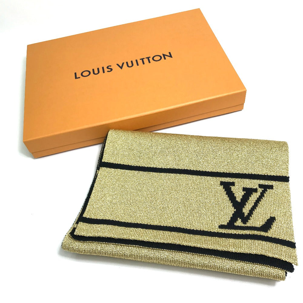 LOUIS VUITTON M76167 エシャルプグリッター マフラー ウール レディース ゴールド×ブラック - brandshop-reference