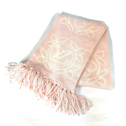 LOUIS VUITTON M70819 Echarpe Morning Scarf, Wool, Fringe, Women's, Pink