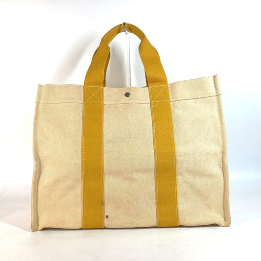 HERMES Bora Bora GM Tote Bag, Canvas Shoulder Bag, Women's, Yellow