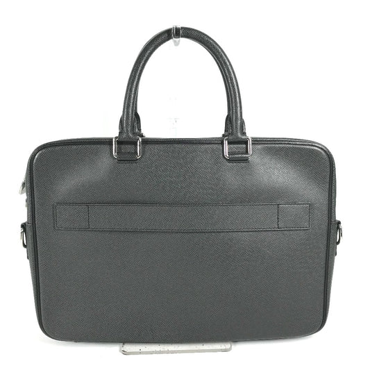 LOUIS VUITTON M30643 Taiga Porte-Document Business PDV 2-Way Tote Bag, Handbag, Business Bag, Taiga Leather, Men's, Ardoise, Black