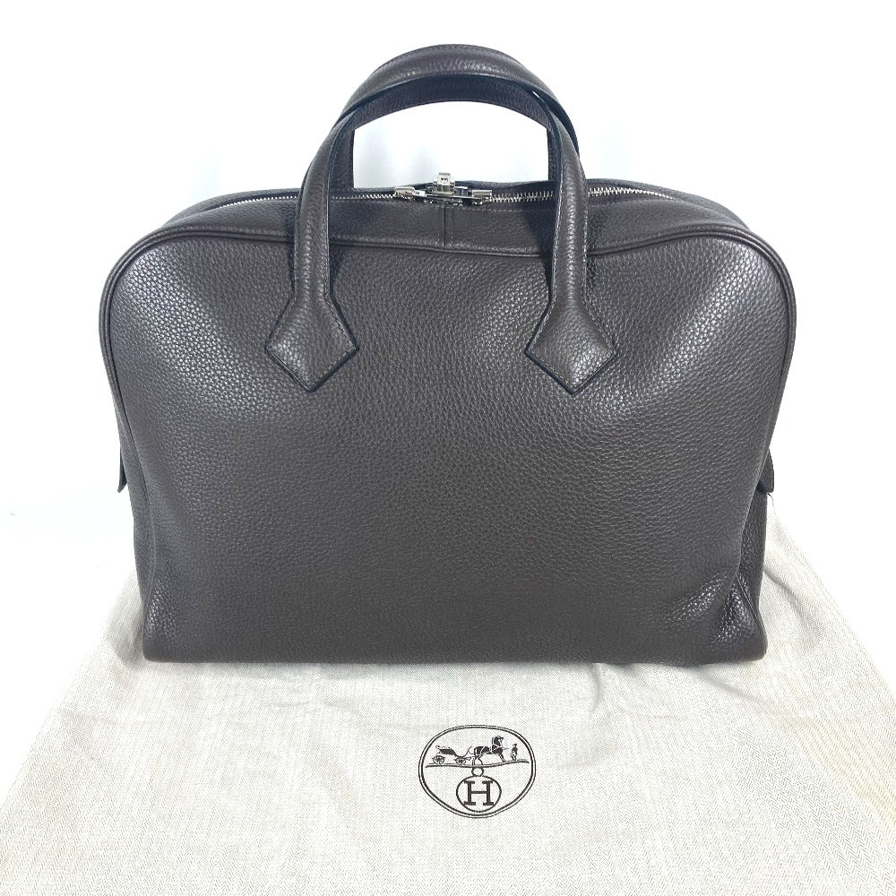 HERMES カバン ハンドバッグ ヴィクトリア2 書類バッグ ブリーフケース トートバッグ ビジネスバッグ トリヨンクレマンス メンズ ブラウン - brandshop-reference