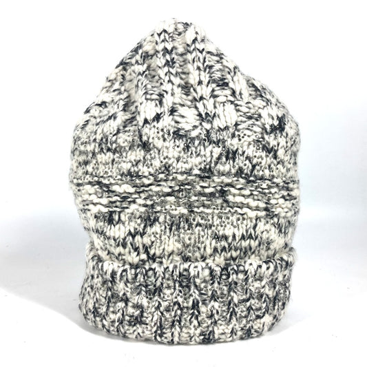 CHANEL ラインストーン ビーニー 帽子 ニット帽 ニットキャップ ニット帽 ウール/カシミヤ レディース ブラック - brandshop-reference