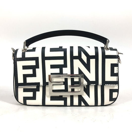 FENDI 7AS142 マークジェイコブス コラボ バゲット フォンポーチ カバン ロゴ ショルダーバッグ 2WAYバッグ 斜め掛け ハンドバッグ レザー レディース ホワイト - brandshop-reference