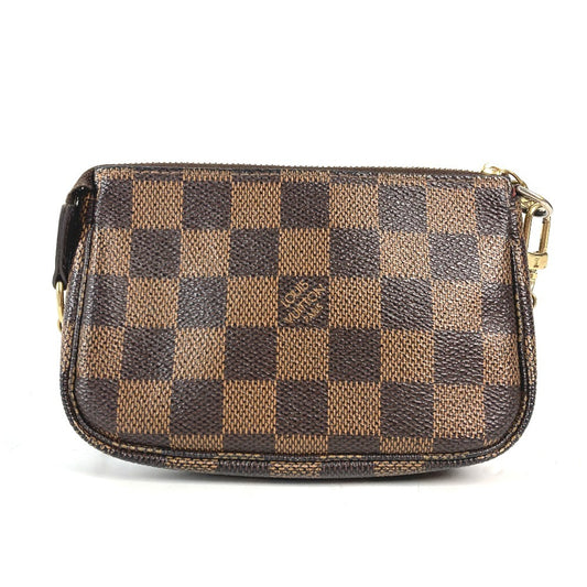 LOUIS VUITTON N58011 ダミエ T&B ミニ ポシェット アクセソワール カバン アクセサリーポーチ チェーン ハンドバッグ ダミエキャンバス レディース エベヌ ブラウン