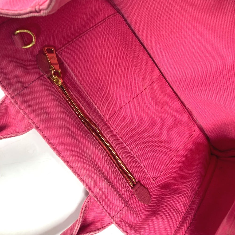 PRADA Canapa Logo Shoulder Bag/Tote Bag, Canvas, Women's, Pink
